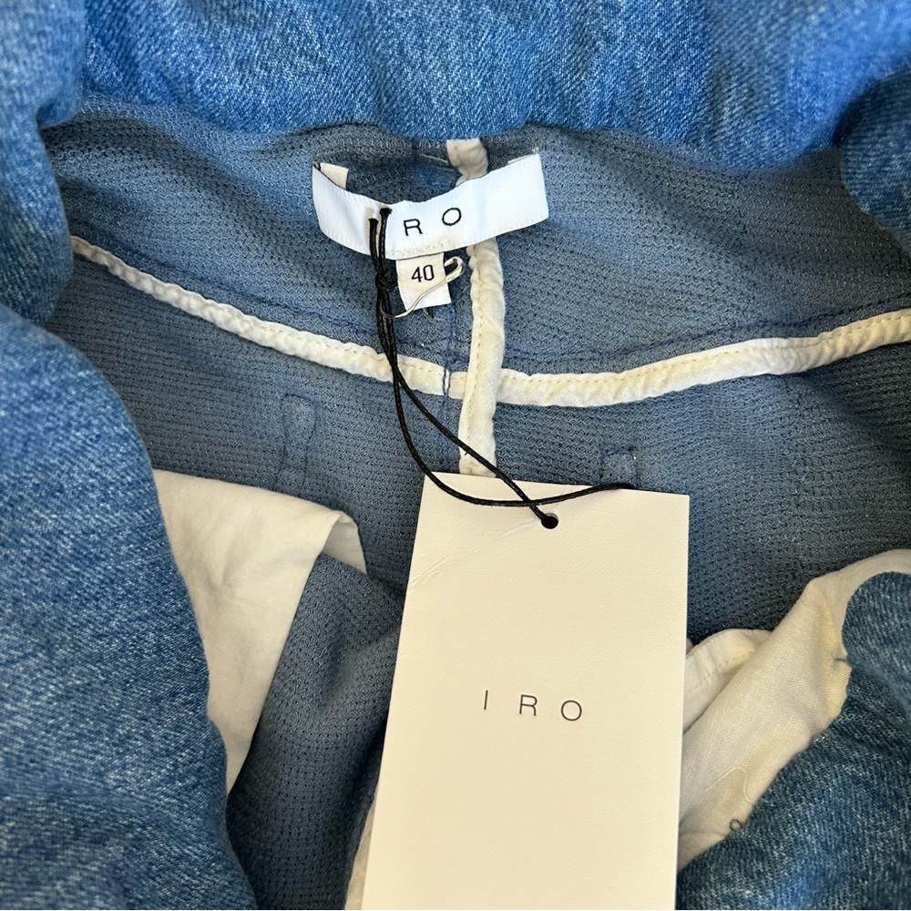 IRO Natou Blue Denim Sequin Skirt - Picture 5 of 8